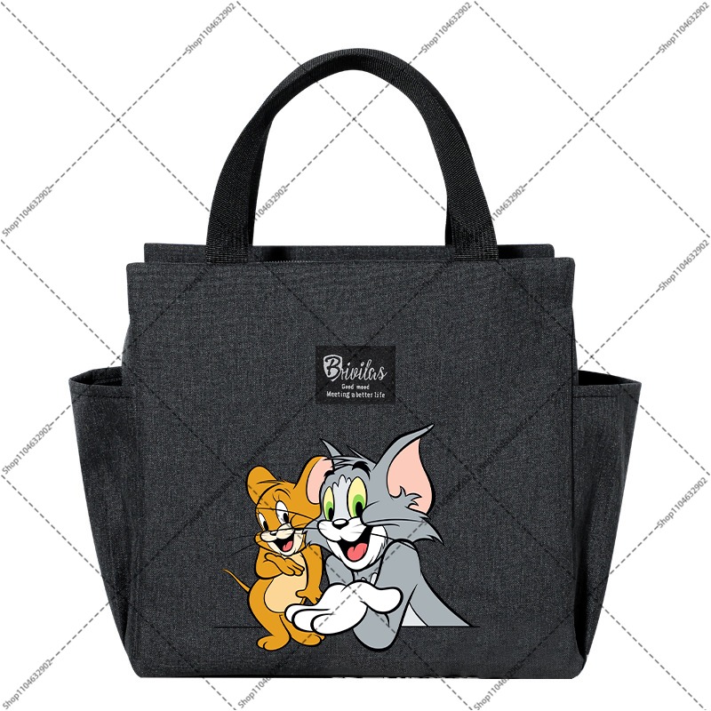 トムとジェリー大容量ランチバッグ漫画アニメパターンプリントハ - Art Craft Bag のレビューと価格