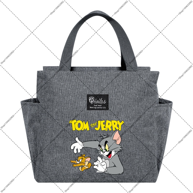 トムとジェリー大容量ランチバッグ漫画アニメパターンプリントハ - Art Craft Bag のレビューと価格