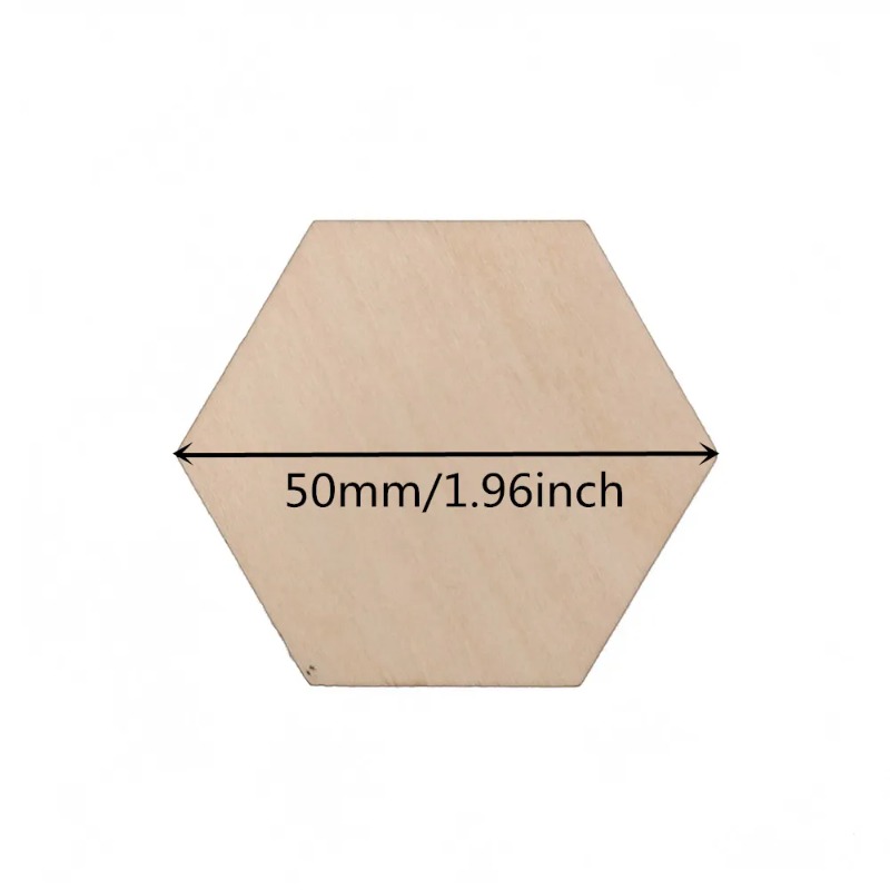 10-120mm 木製六角形ブランクスライス 未仕上げ木製デ - Art Craft For Christmas のレビューと価格