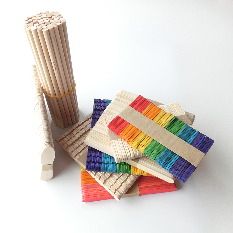 アイスクリームスティック 50本 天然木製 ポプシクル アイ - Art Craft With Ice Cream Stick のレビューと価格