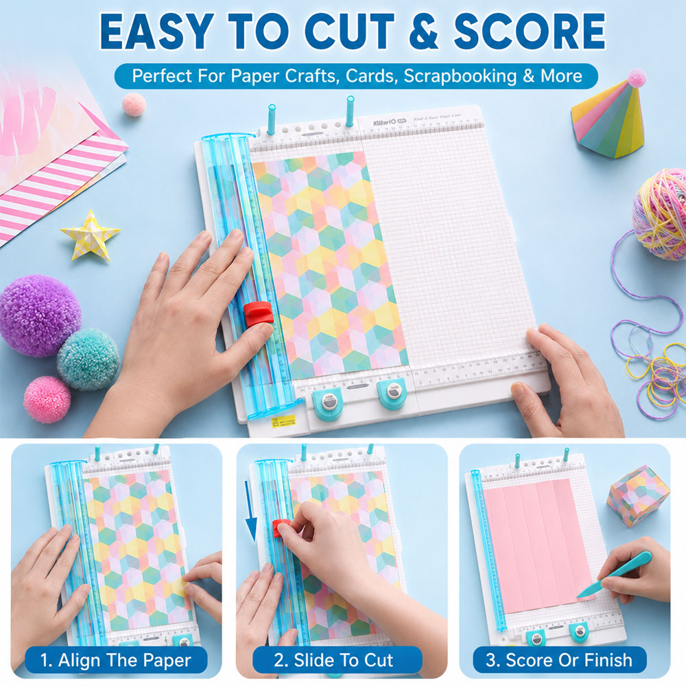 7-in-1ペーパーカッター＆スコアリングボード、10枚用折 - Art Craft Cardboard のレビューと価格