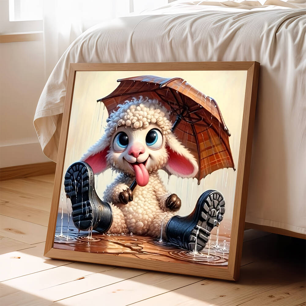 犬と猫のダイヤモンド絵画,モザイク,日曜大工,丸い正方形のド - Art Craft Umbrella のレビューと価格