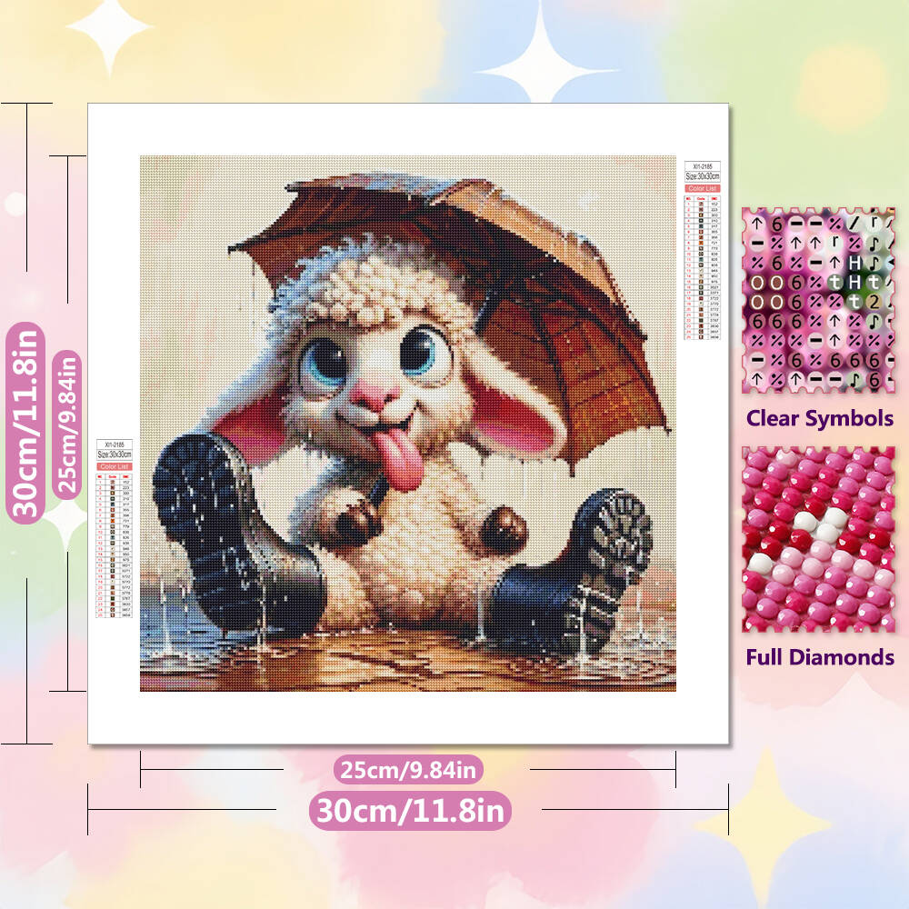 犬と猫のダイヤモンド絵画,モザイク,日曜大工,丸い正方形のド - Art Craft Umbrella のレビューと価格