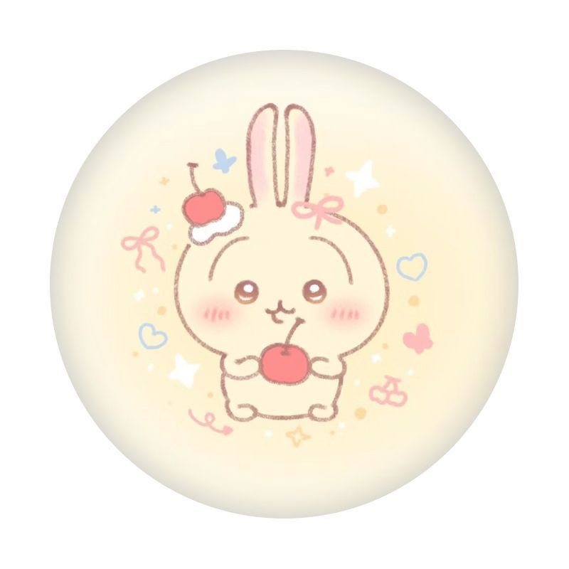 かわいい漫画柄が描かれたバッジ「ハチワレうさぎモモンガ」は、 - Art Craft Bag のレビューと価格