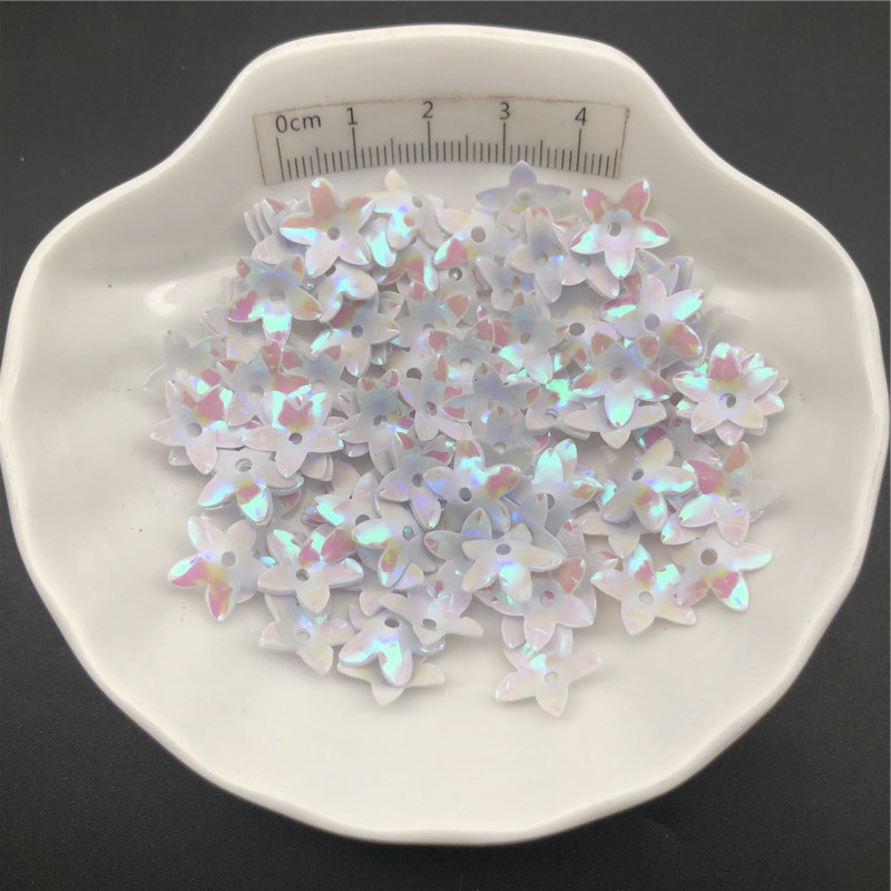 大きな白い花のabスパンコール,30g,13.3mmの大きな - Art Craft Cup のレビューと価格