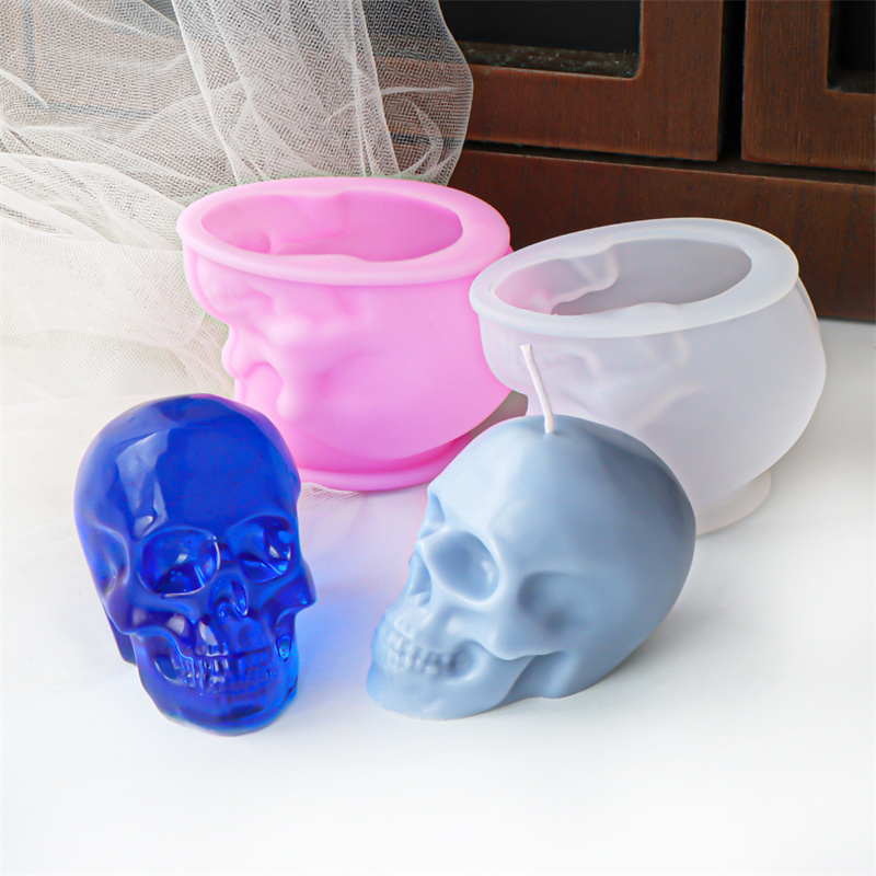 白とピンクのスカルキャンドルモールド DIY エポキシスカル - Art Craft Holiday のレビューと価格