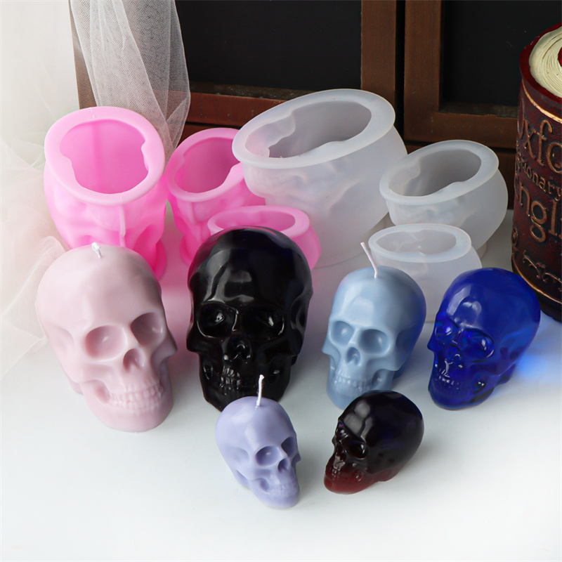 白とピンクのスカルキャンドルモールド DIY エポキシスカル - Art Craft Holiday のレビューと価格