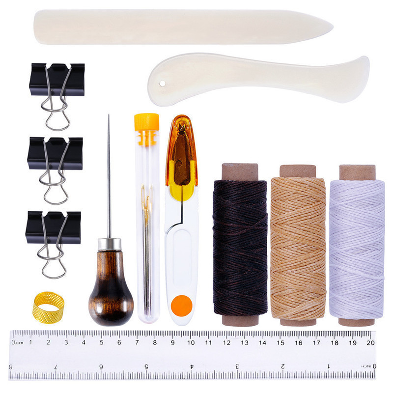 1 セットハンド製本ツールキット用品紙千枚通しと鋼曲針定規ワ - Bookbinding Supply Kit のレビューと価格