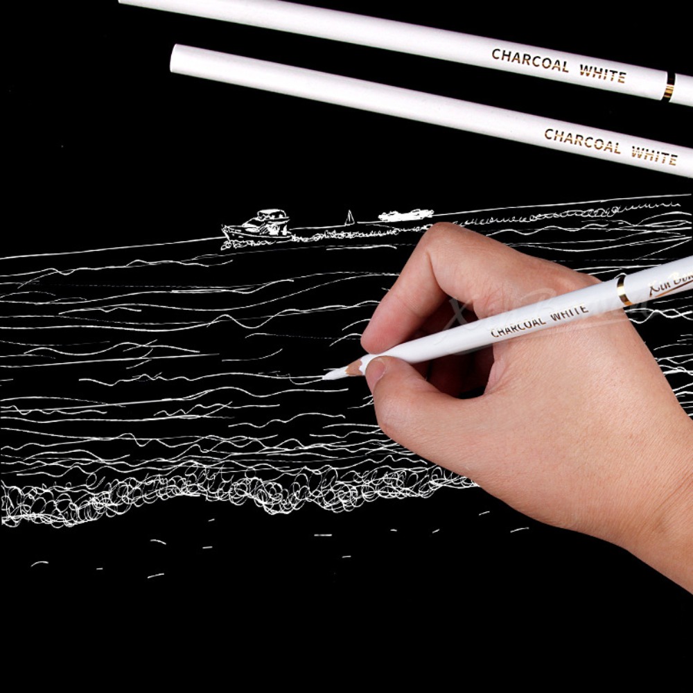 3 個ソフト/ミディアム/ハード木炭鉛筆セット描画鉛筆画材木 - Sketching Charcoal Set のレビューと価格