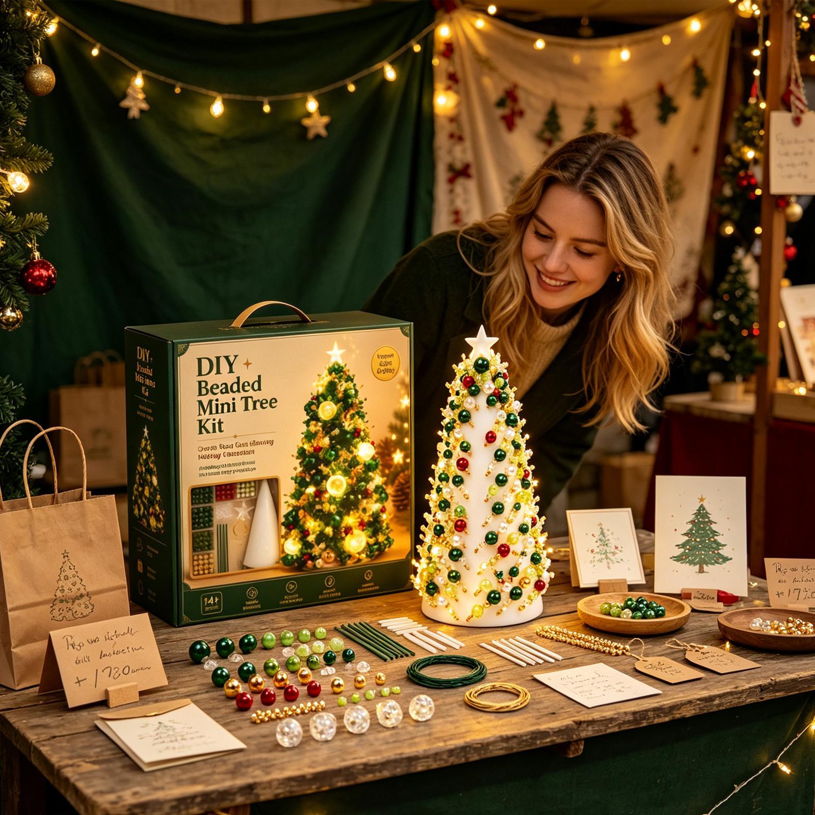 ビーズクリスマスツリーキット DIY 3Dビーズアート ホリ - Art Craft Holiday のレビューと価格