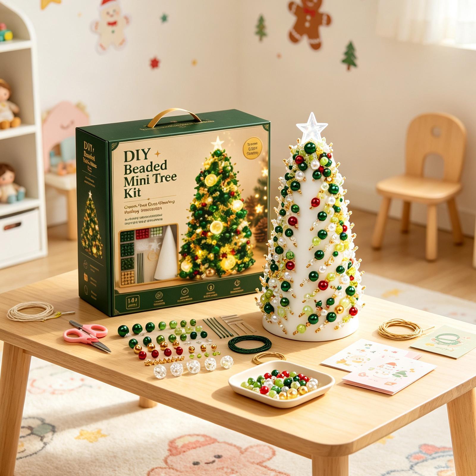 ビーズクリスマスツリーキット DIY 3Dビーズアート ホリ - Art Craft Holiday のレビューと価格