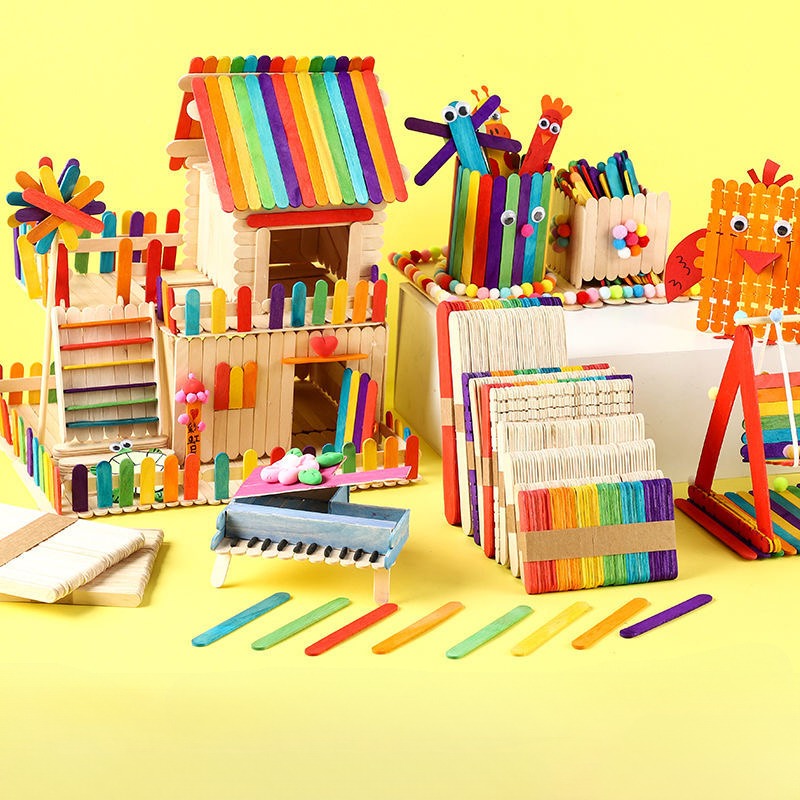 100 個アイスクリームアイスキャンデースティッククリエイテ - Art Craft With Ice Cream Stick のレビューと価格