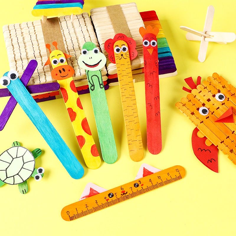 100 個アイスクリームアイスキャンデースティッククリエイテ - Art Craft With Ice Cream Stick のレビューと価格