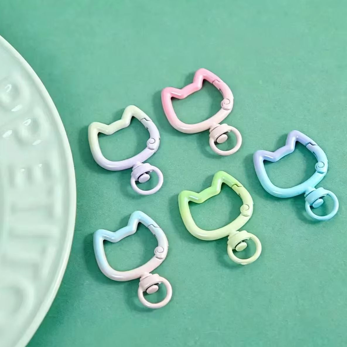 5-10 個グラデーションかわいい猫クラスプ開閉可能なコネク - Art Craft Making のレビューと価格