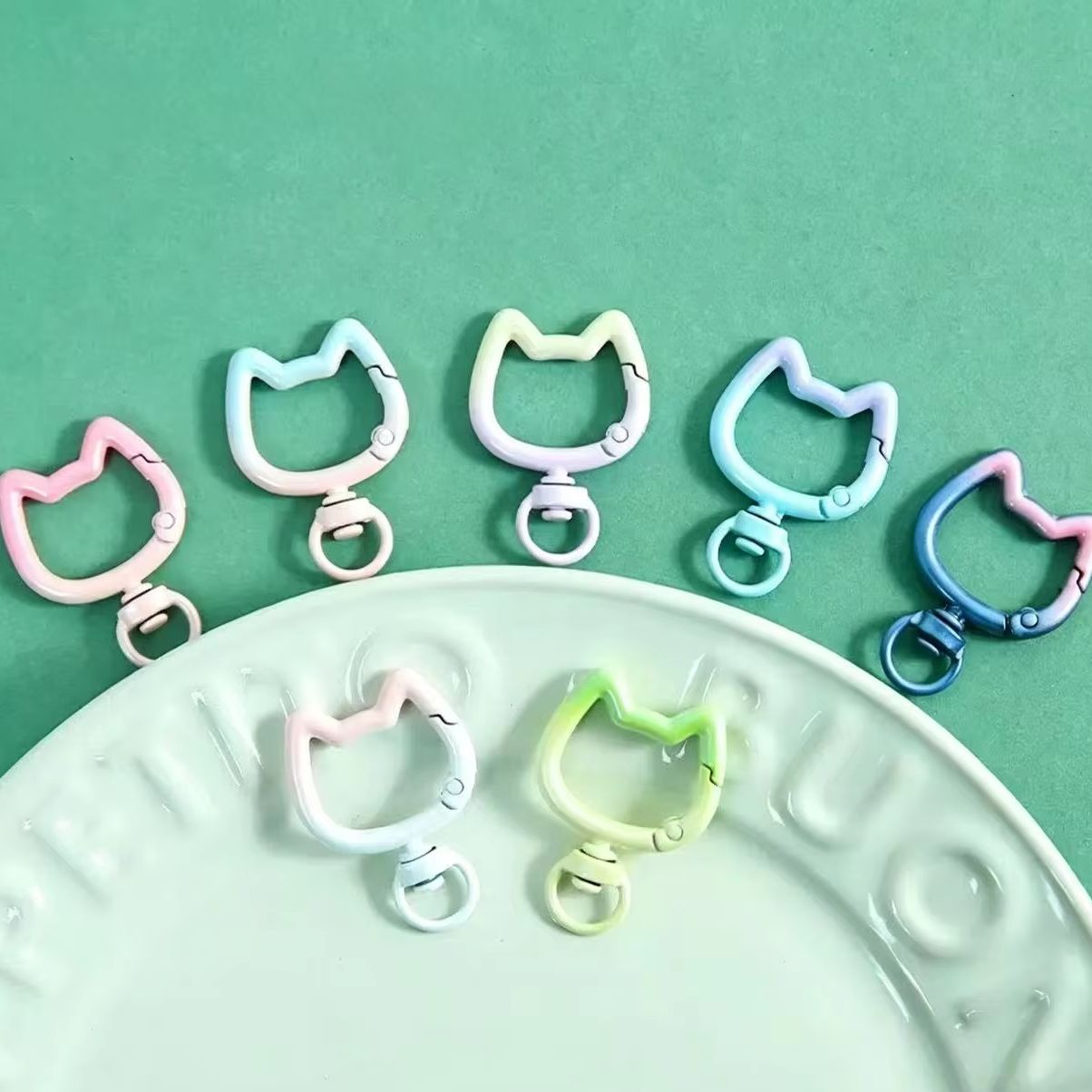 5-10 個グラデーションかわいい猫クラスプ開閉可能なコネク - Art Craft Making のレビューと価格