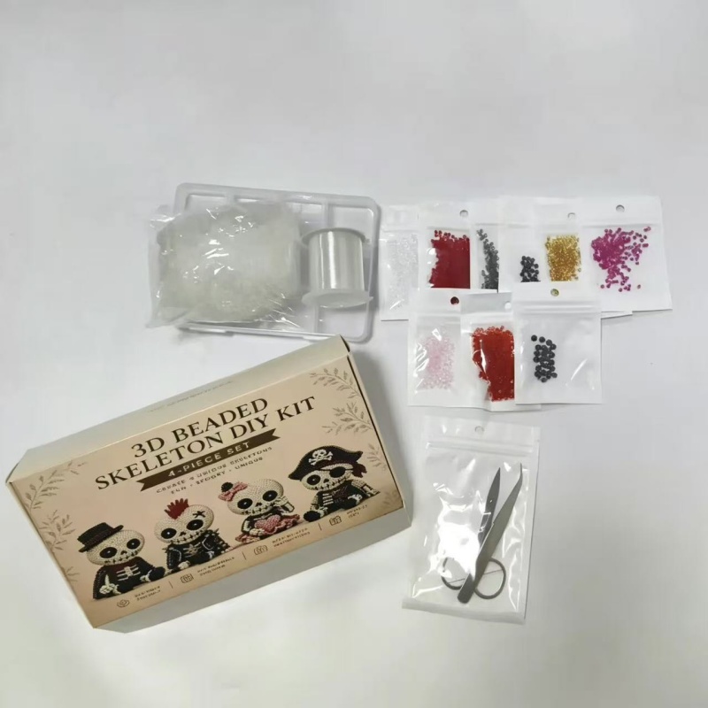 クリエイティブ3DビーズスカルDIYクラフトセット特別アート - Art Craft Holiday のレビューと価格