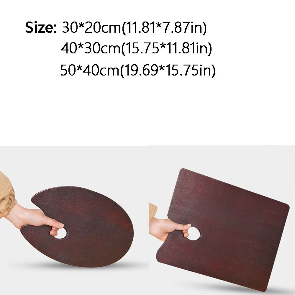 楕円形/正方形油絵パレットヴィンテージ木製パネルアクリルペイ - Acrylic Pour Paint のレビューと価格